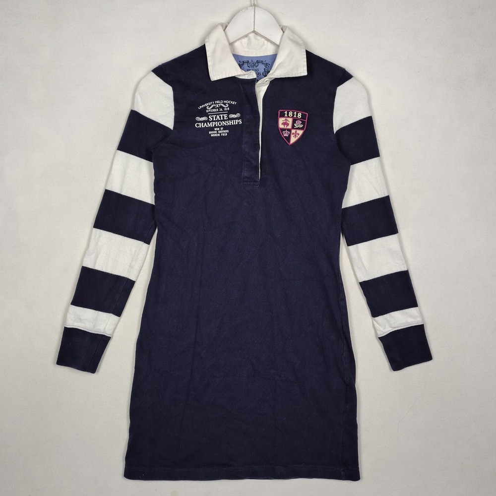 Brooks Brothers Rugby Dress Navy White Striped University Field Hockey XS